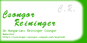 csongor reininger business card